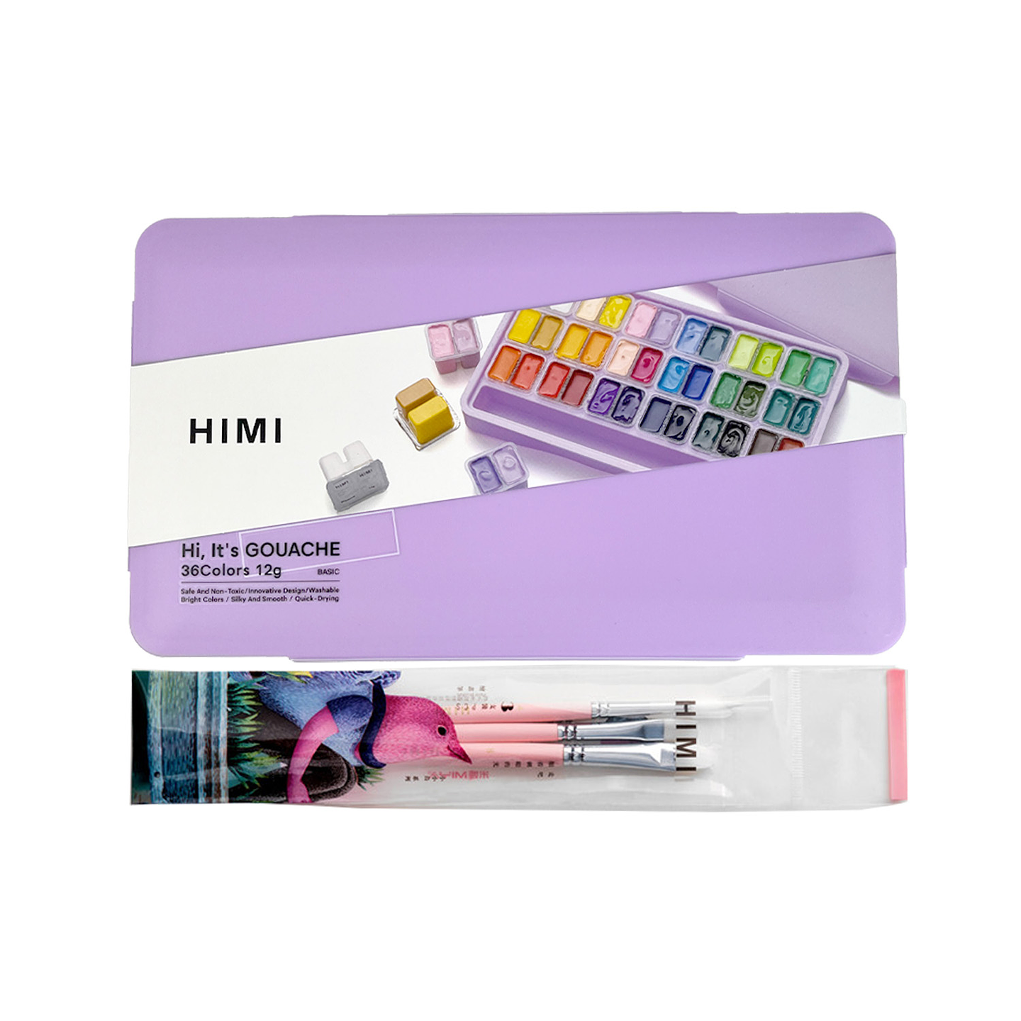 HIMI SET GOUACHE 36 COLORES TWIN CUP  4