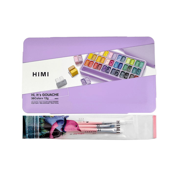 HIMI SET GOUACHE 36 COLORES TWIN CUP  4