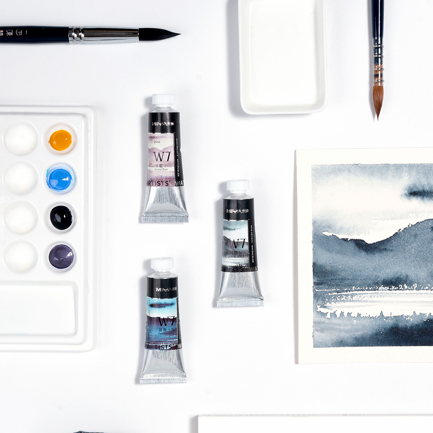 MIYA SET TUBOS DE ACUARELA W7 DE 5 ML 24 COLORES  1