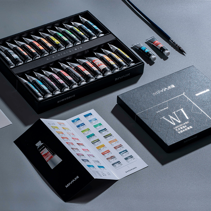 MIYA SET TUBOS DE ACUARELA W7 DE 5 ML 24 COLORES  7