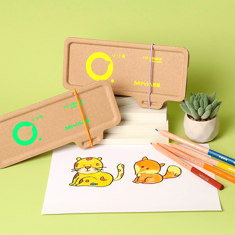 MIYA 12 LÁPICES DE COLOR BORRABLE ECOLOGICOS 