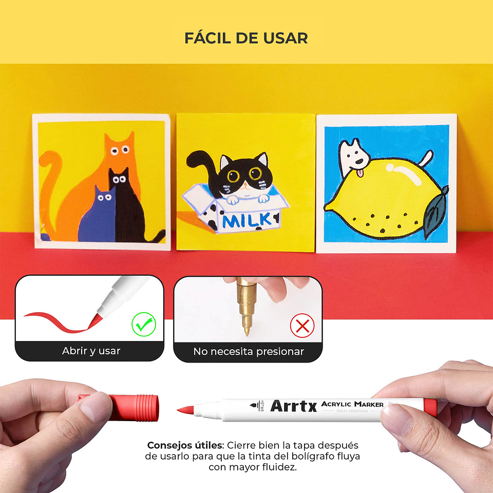ARRTX MARCADORES DE ACRÍLICO 120 COLORES ANIME (PUNTA PINCEL)  6