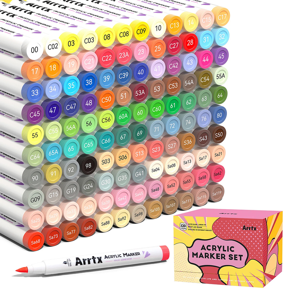 ARRTX MARCADORES DE ACRÍLICO 120 COLORES ANIME (PUNTA PINCEL)  3