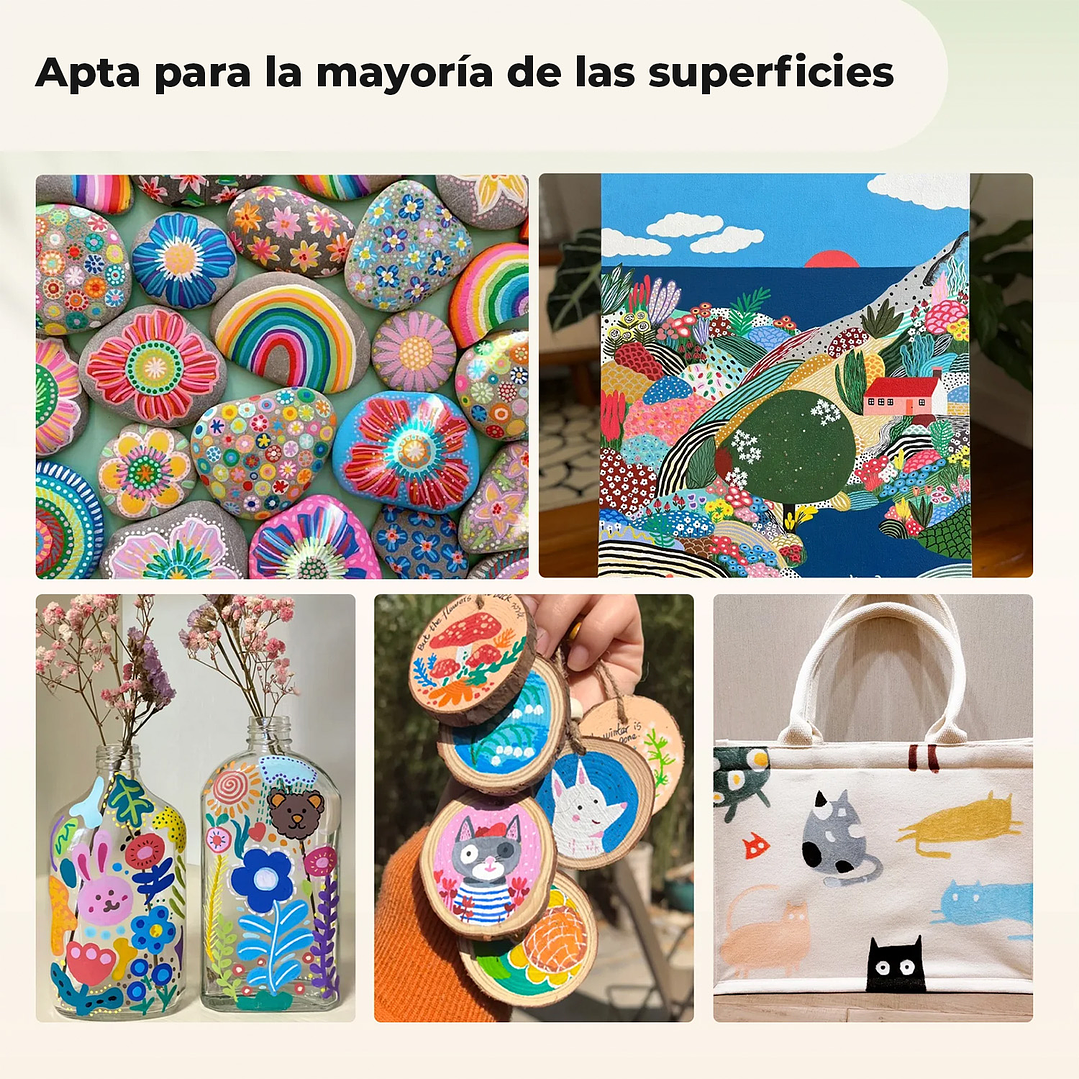 ARRTX MARCADORES DE ACRÍLICO 90 COLORES (PUNTA PINCEL) 8