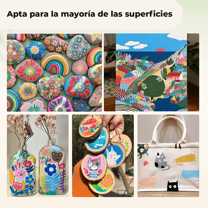 ARRTX MARCADORES DE ACRÍLICO 90 COLORES (PUNTA PINCEL) 8