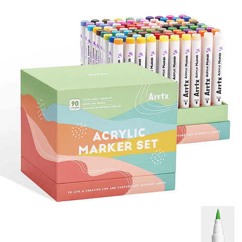 ARRTX MARCADORES DE ACRÍLICO 90 C PAISAJISMO (PUNTA PINCEL)