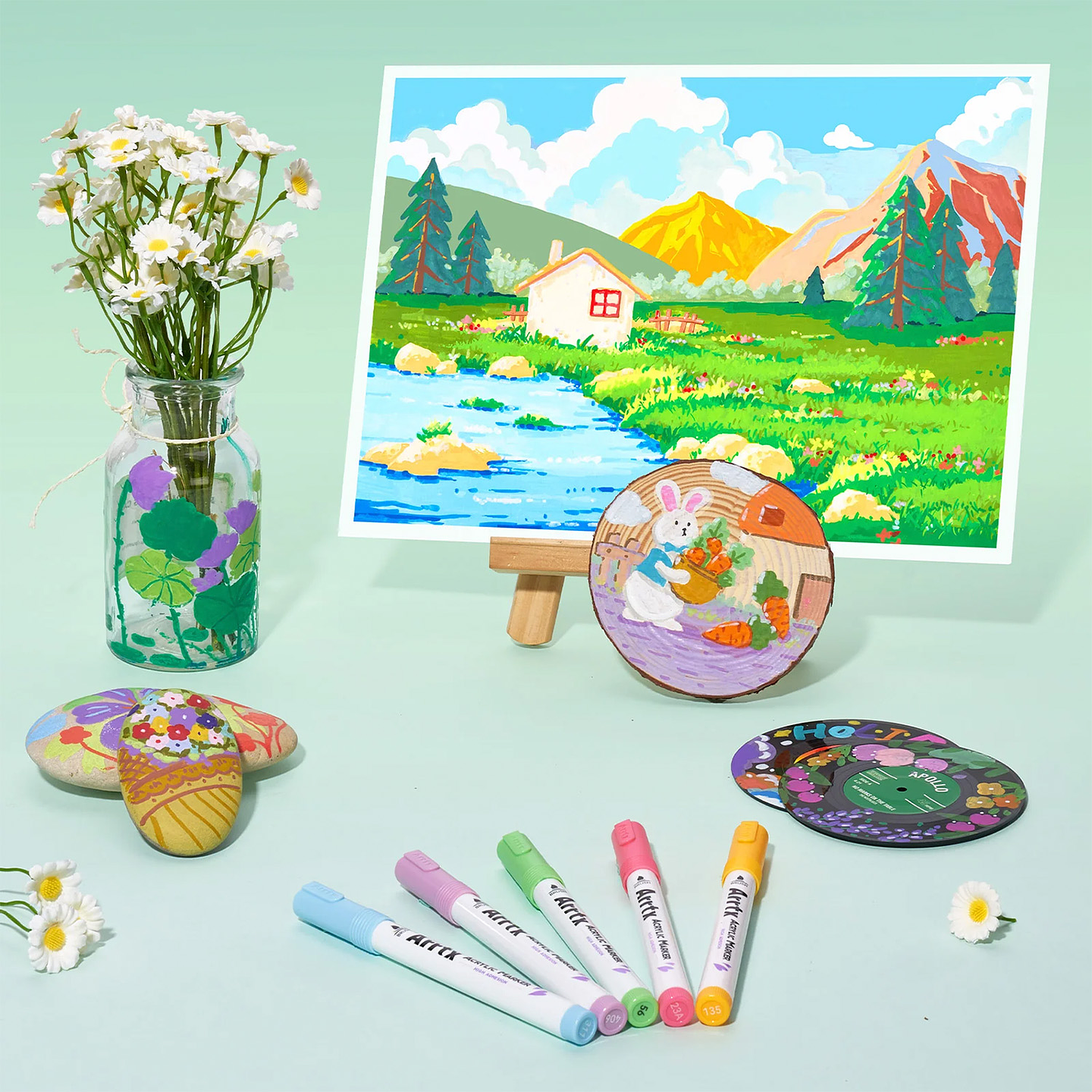 ARRTX MARCADORES DE ACRÍLICO 90 C PAISAJISMO (PUNTA PINCEL) 5