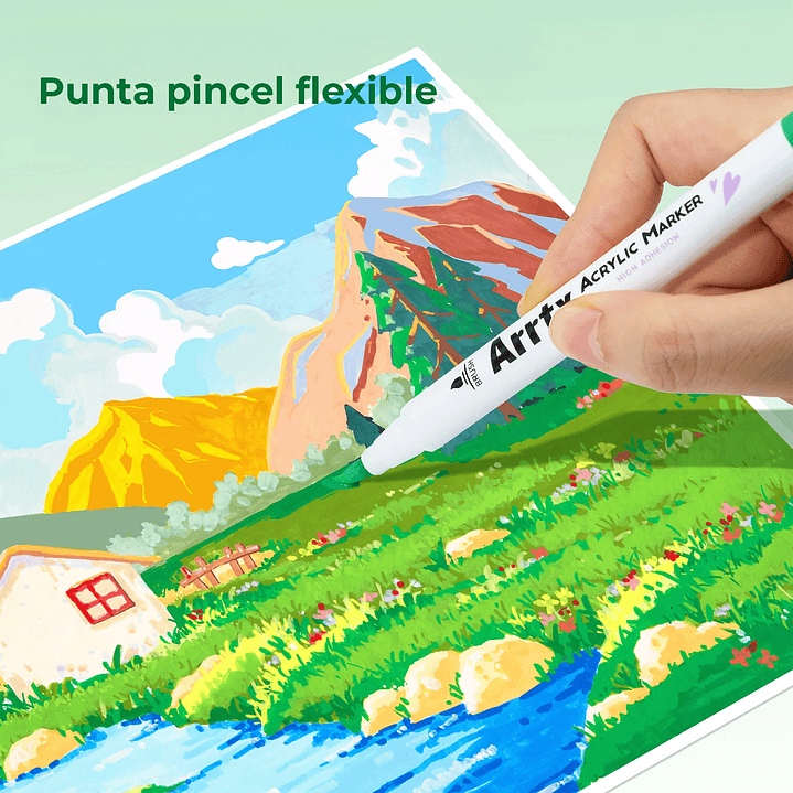ARRTX MARCADORES DE ACRÍLICO 90 C PAISAJISMO (PUNTA PINCEL) 7