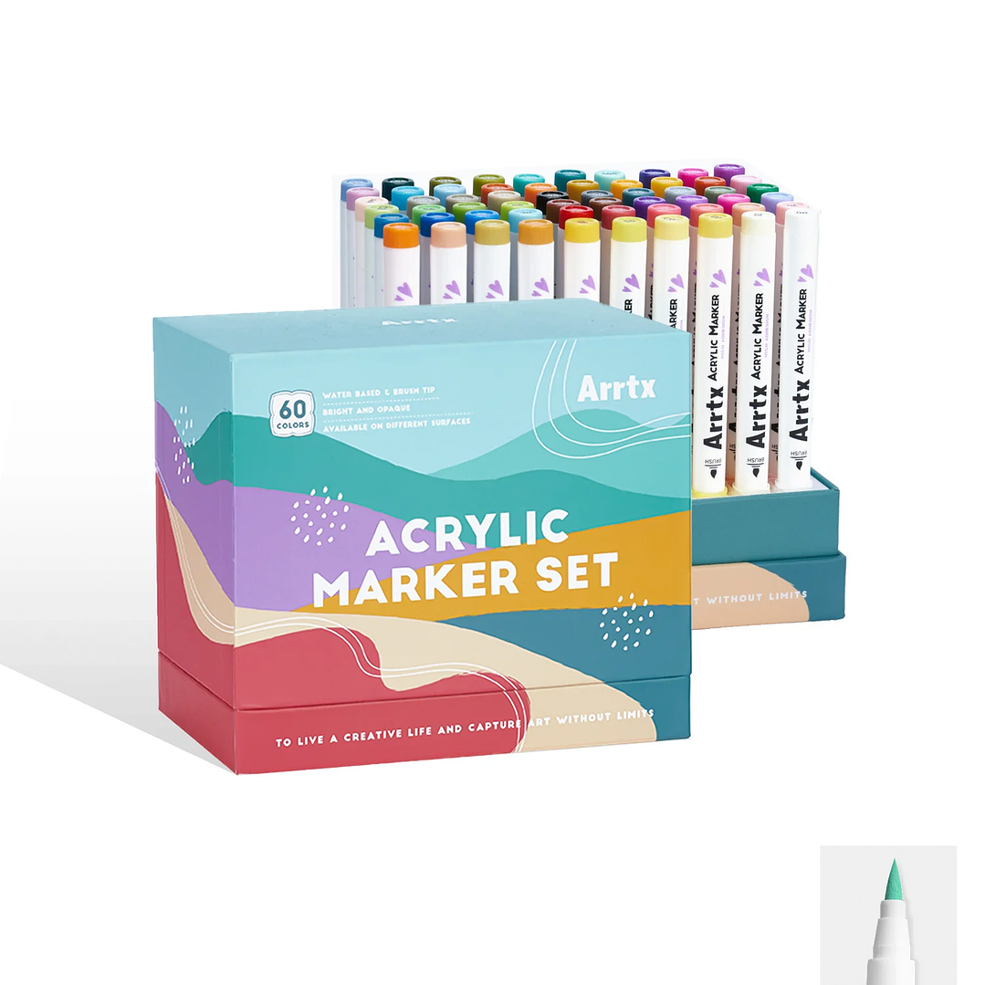 ARRTX MARCADORES DE ACRÍLICO 60 C PAISAJISMO (PUNTA PINCEL)  1