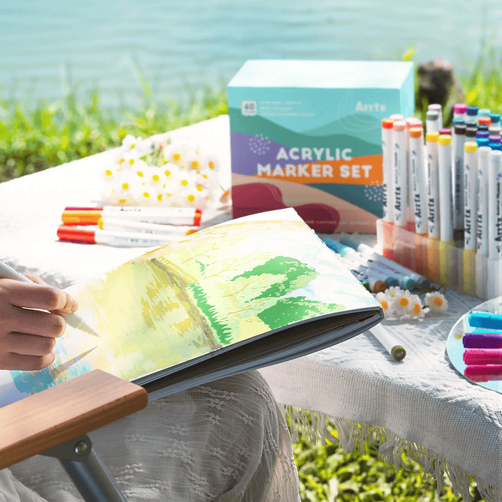 ARRTX MARCADORES DE ACRÍLICO 60 C PAISAJISMO (PUNTA PINCEL)  5