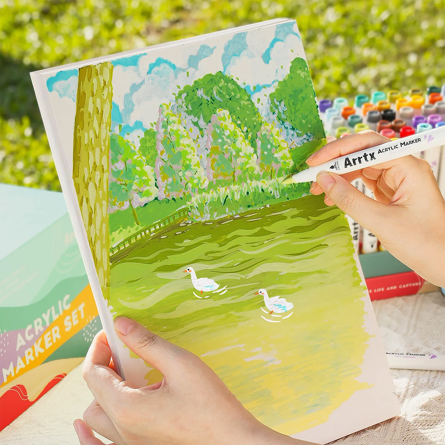 ARRTX MARCADORES DE ACRÍLICO 60 C PAISAJISMO (PUNTA PINCEL)  8