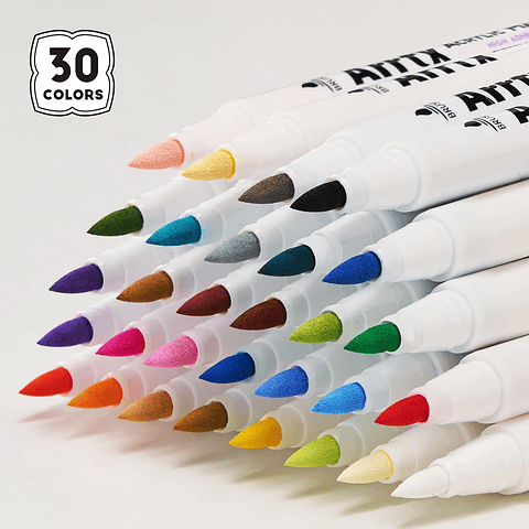 ARRTX MARCADORES ACRÍLICOS DE 30 C VIBRANTES (PUNTA PINCEL) 