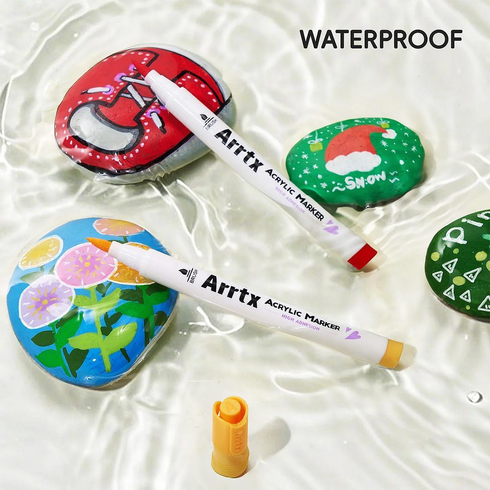 ARRTX MARCADORES ACRÍLICOS DE 30 C VIBRANTES (PUNTA PINCEL)  8