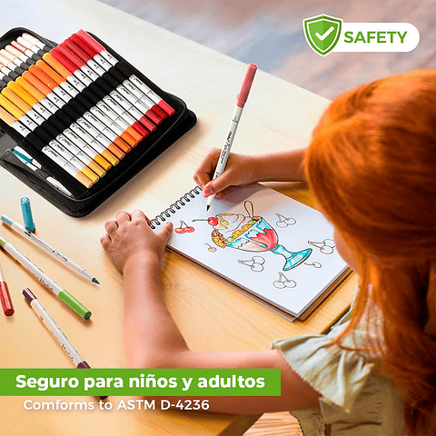 OHUHU 60 MARCADORES BASE DE AGUA (PAPER FRIENDLY)