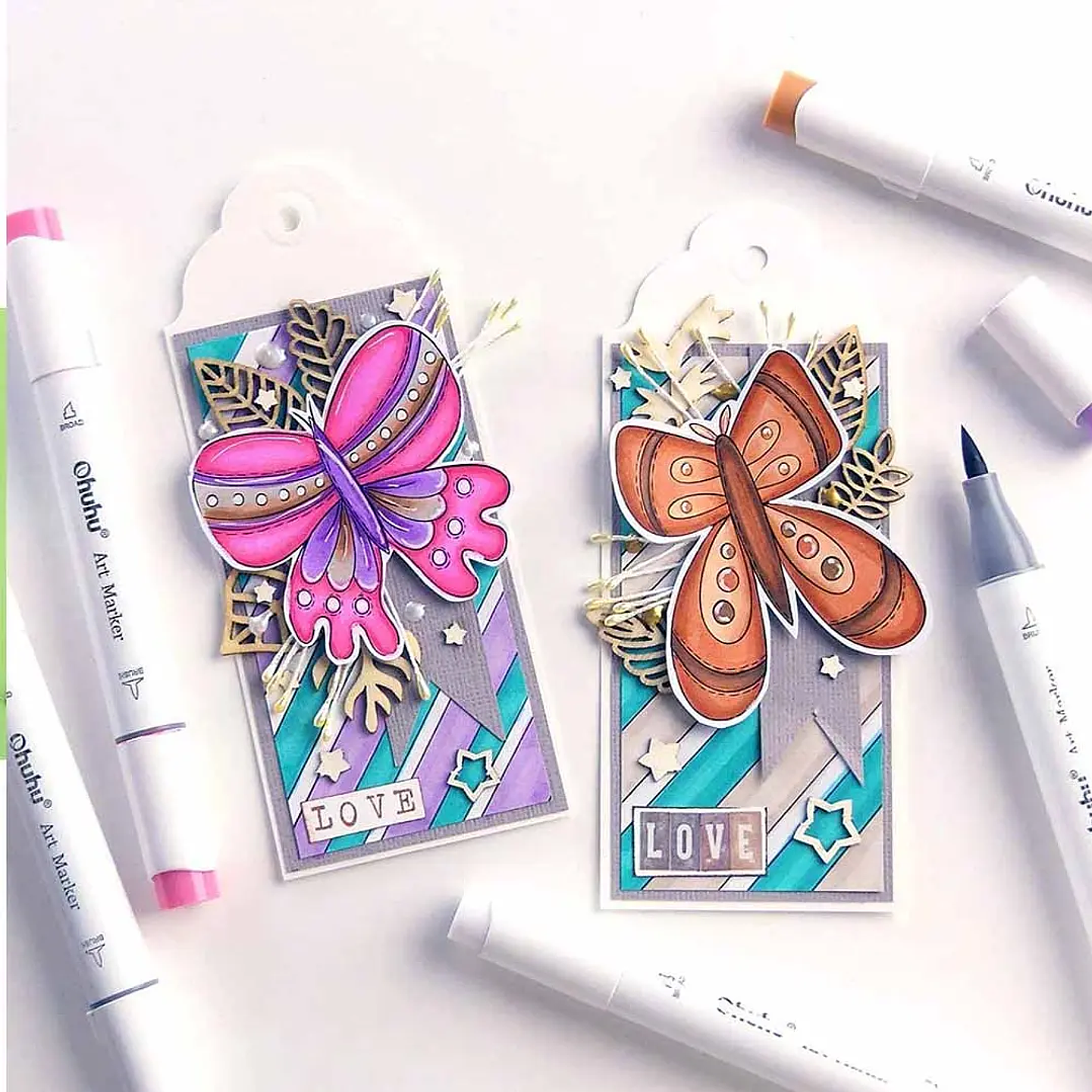 OHUHU 48 MARCADORES DE ALCOHOL + 1 BLENDER PINCEL Y FINA  8