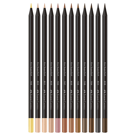 SUPERSOFT 12 ECOLÁPICES DE COLOR PIEL 