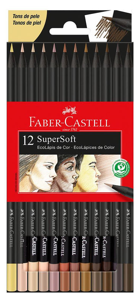 SUPERSOFT 12 ECOLÁPICES DE COLOR PIEL 
