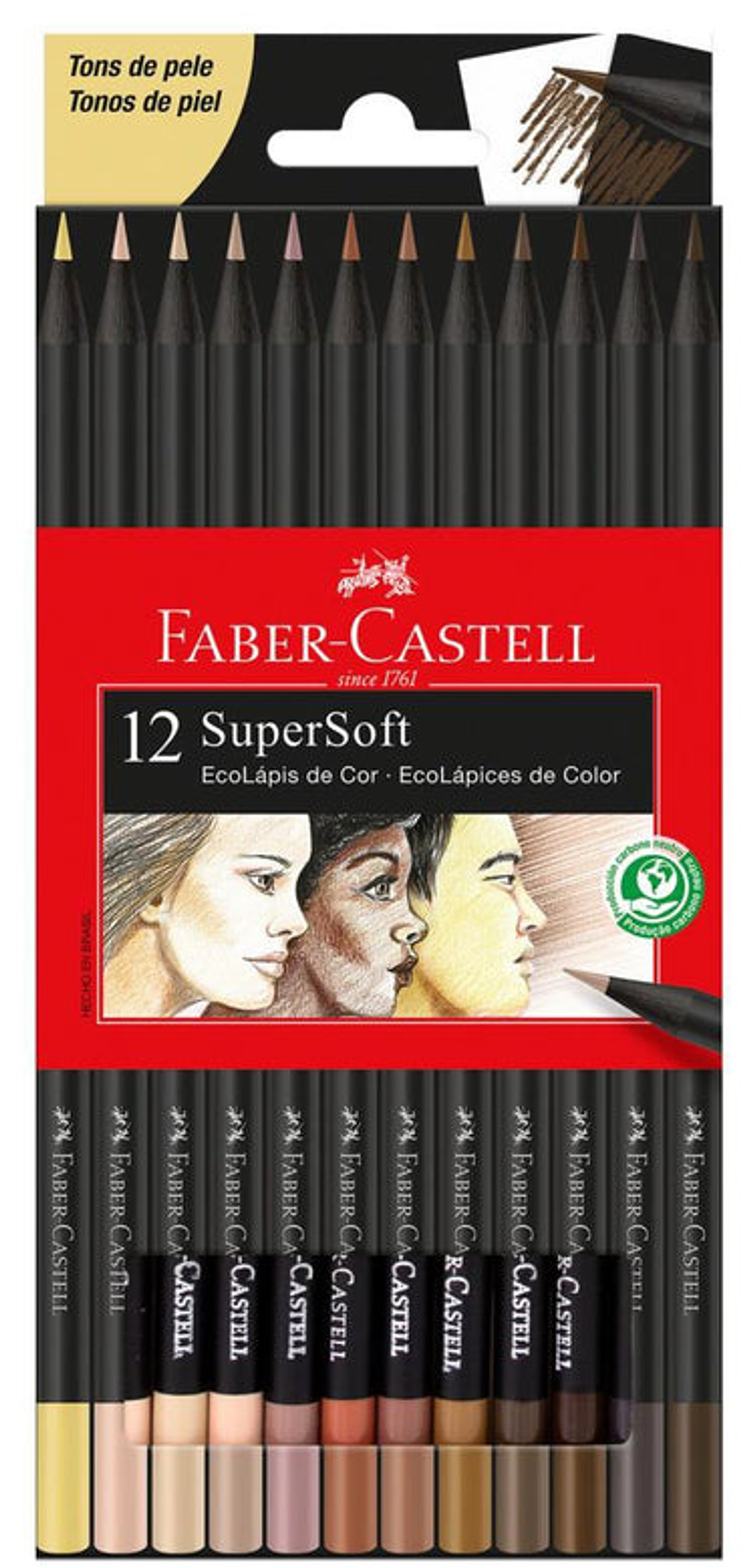 SUPERSOFT 12 ECOLÁPICES DE COLOR PIEL  1