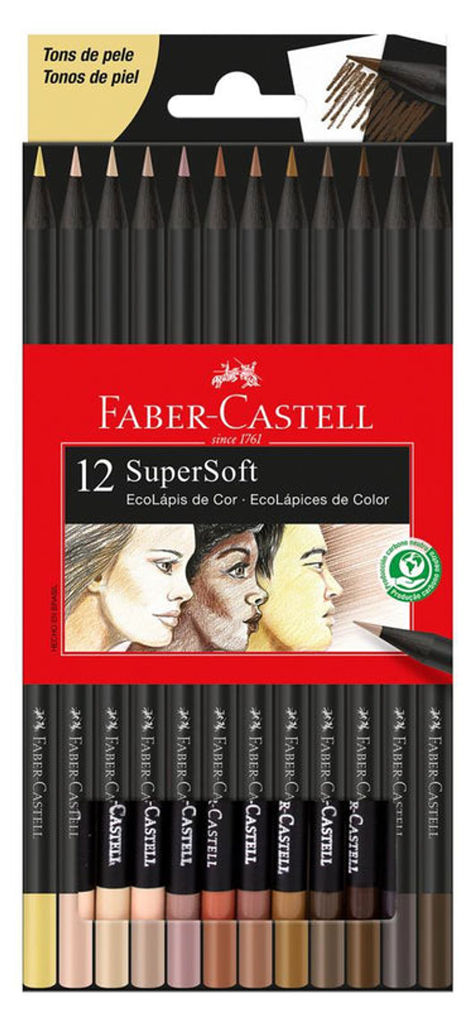 SUPERSOFT 12 ECOLÁPICES DE COLOR PIEL  1