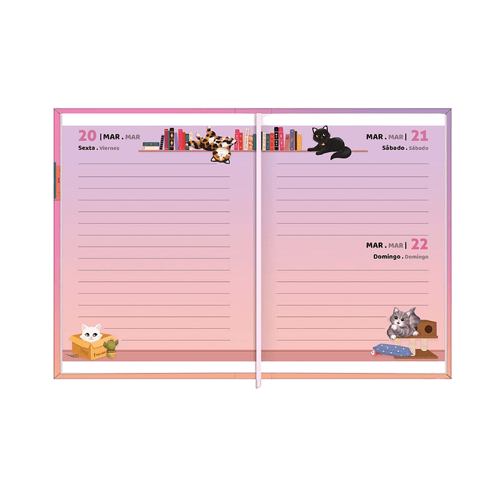 AGENDA COSIDA TILIBRA MINI PURRFECT M1 GATOS  2