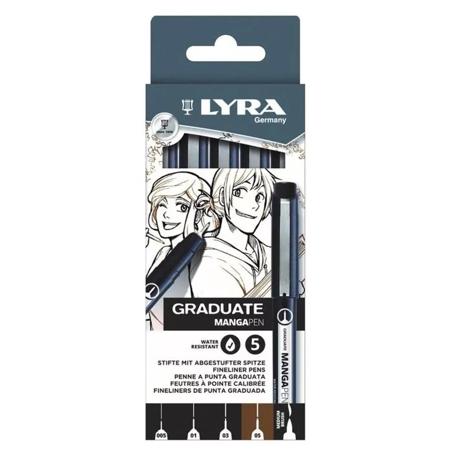 LYRA GRADUATE SET 5 TIRALÍNEAS MANGA PEN  1
