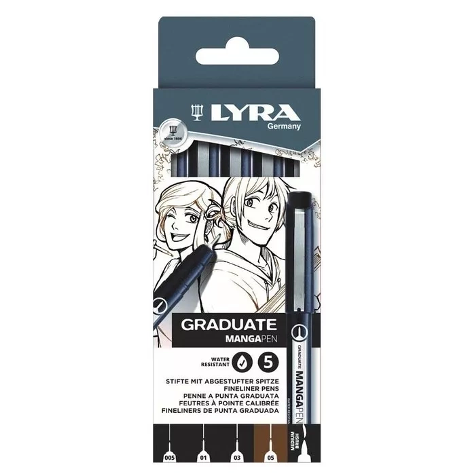 LYRA GRADUATE SET 5 TIRALÍNEAS MANGA PEN  1
