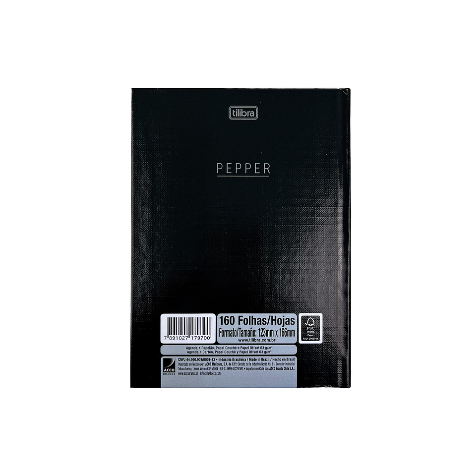 AGENDA COSIDA TILIBRA PEPPER PT CD M4 2026 NEGRO  2