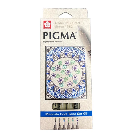 SET DE TIRALÍNEA PIGMA MICRON SAKURA 0.5MM MANDALA 