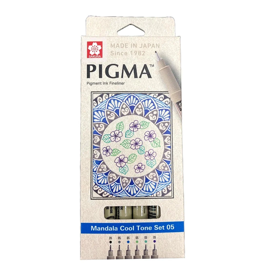SET DE TIRALÍNEA PIGMA MICRON SAKURA 0.5MM MANDALA  1