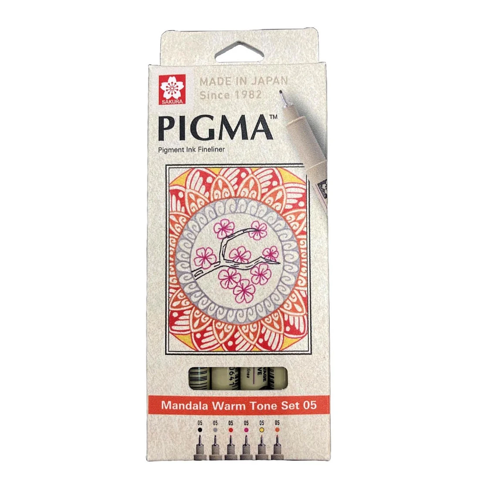 SET DE TIRALÍNEA PIGMA MICRON SAKURA 0.5MM MANDALA   1