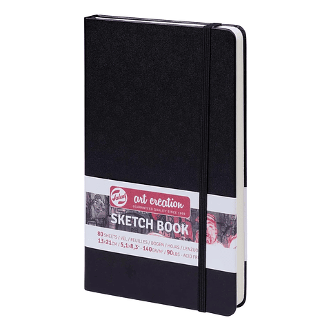 SKETCH BOOK DOTS ART CREATION TALENS NEGRA 13X21CM 80GR 80H 