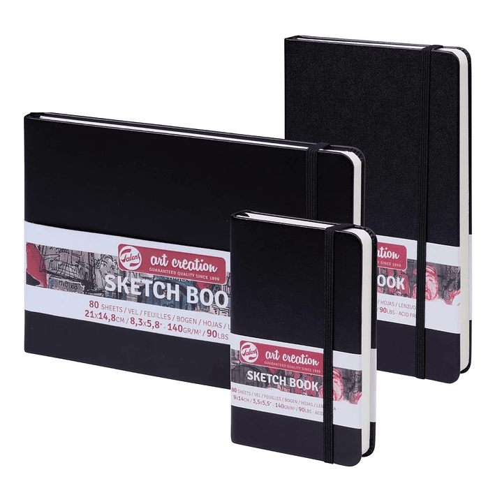 SKETCH BOOK DOTS ART CREATION TALENS NEGRA 13X21CM 80GR 80H  4