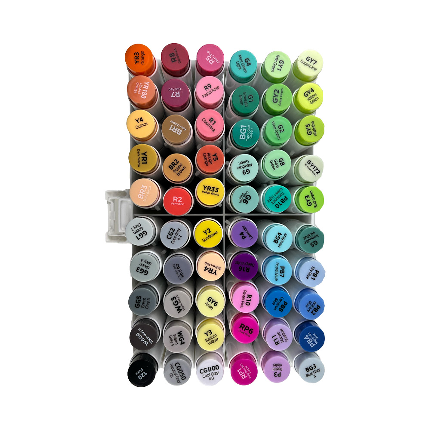 OHUHU 60 MARCADORES DE ALCOHOL + 1 BLENDER PINCEL Y BISELADA (TONOS BASICOS)  3