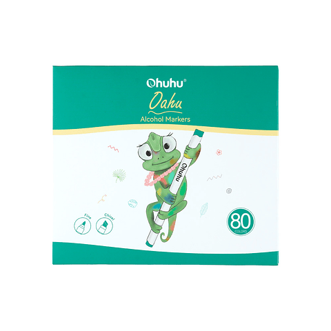 OHUHU 80 MARCADORES DE ALCOHOL + 1 BLENDER FINA Y BISELADA 