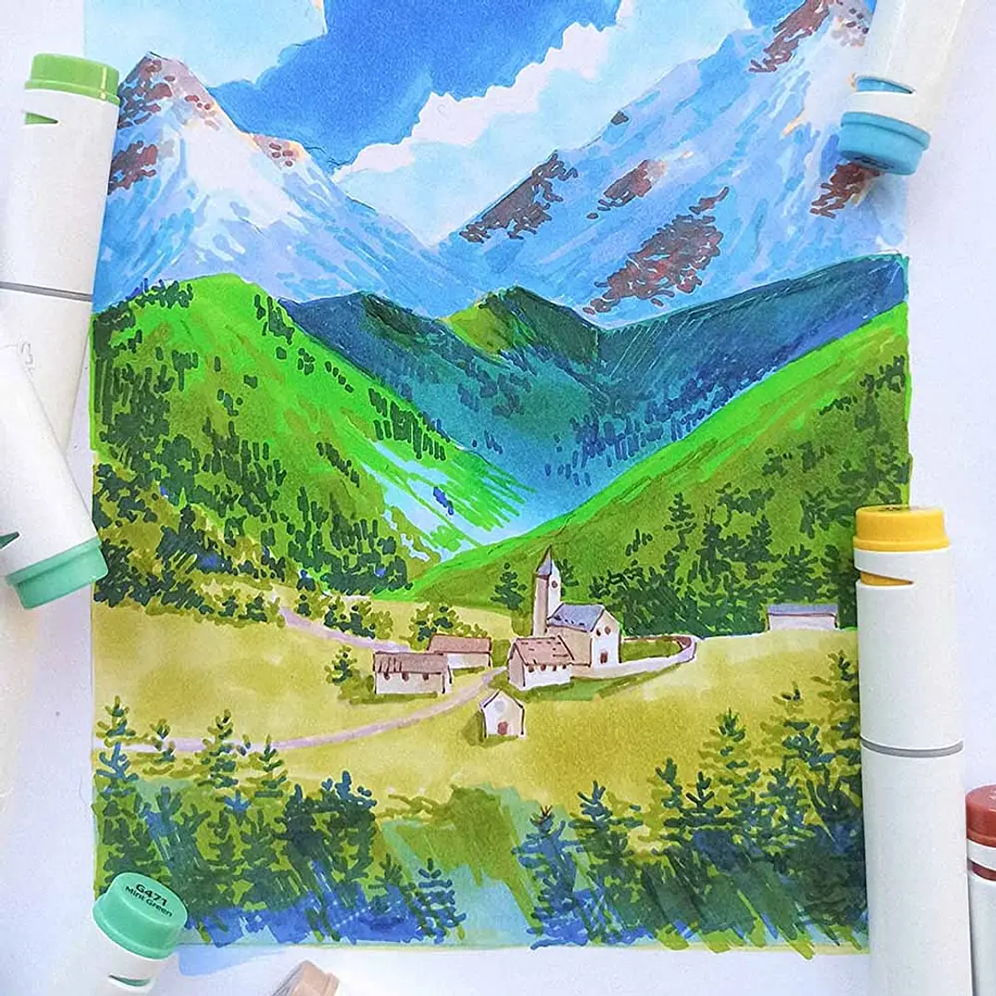 OHUHU 80 MARCADORES DE ALCOHOL + 1 BLENDER FINA & BISELADA  9