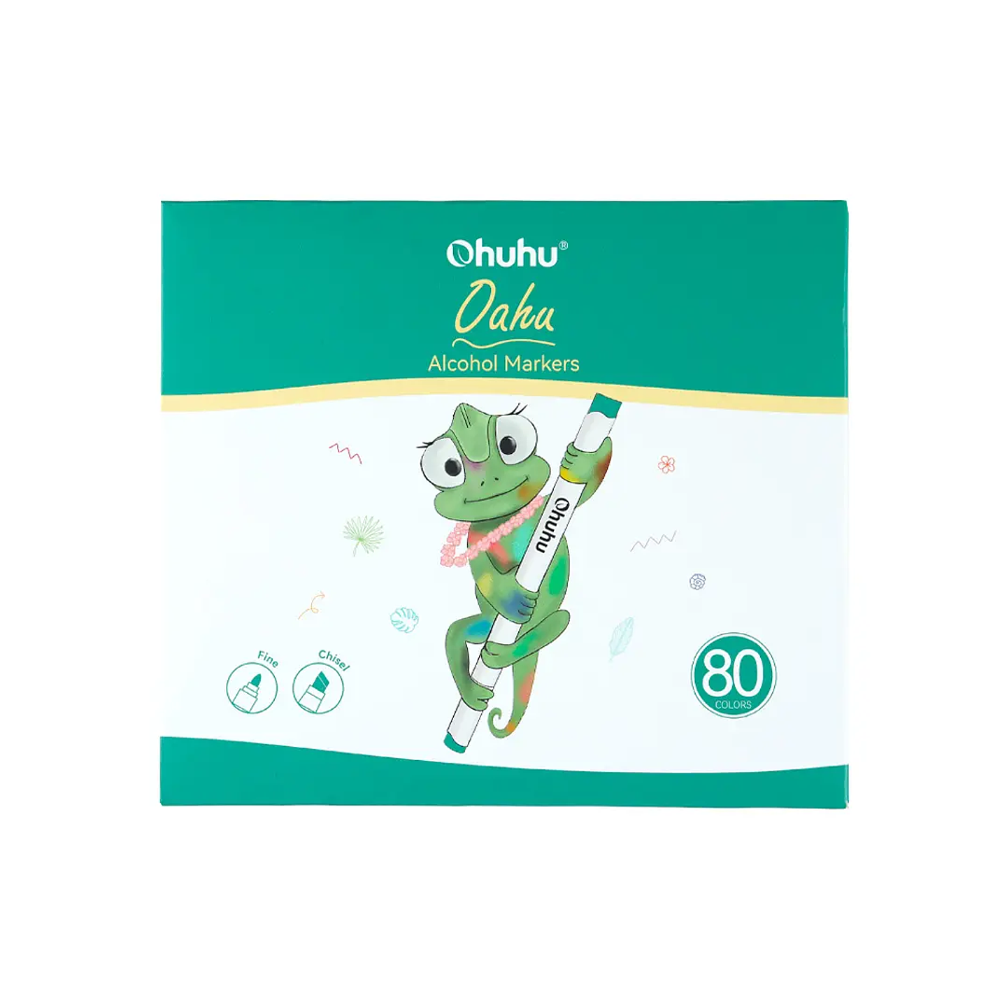 OHUHU 80 MARCADORES DE ALCOHOL + 1 BLENDER FINA & BISELADA  6