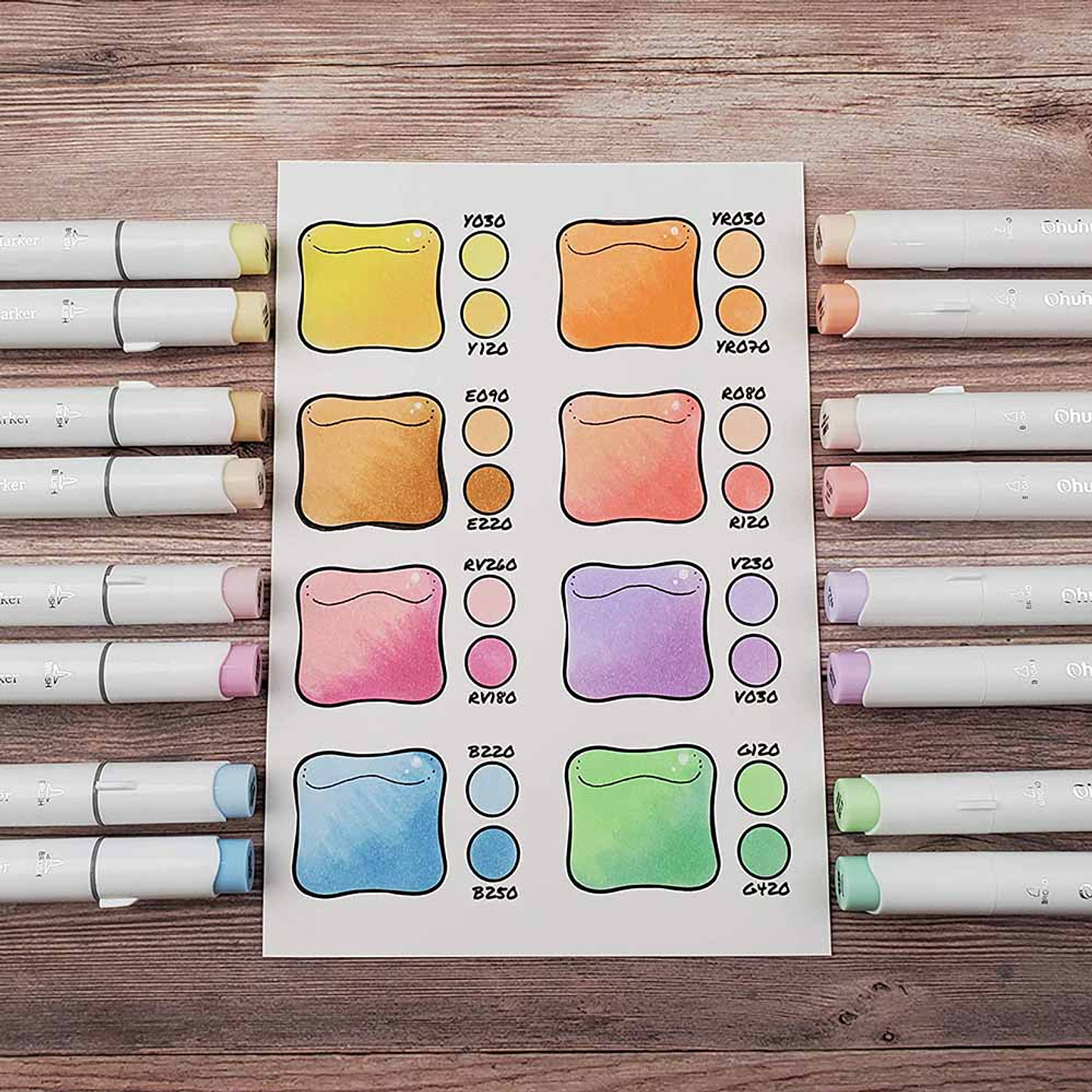 OHUHU 168 MARCADORES DE ALCOHOL + 1 BLENDER.  PINCEL & BISELADA 8