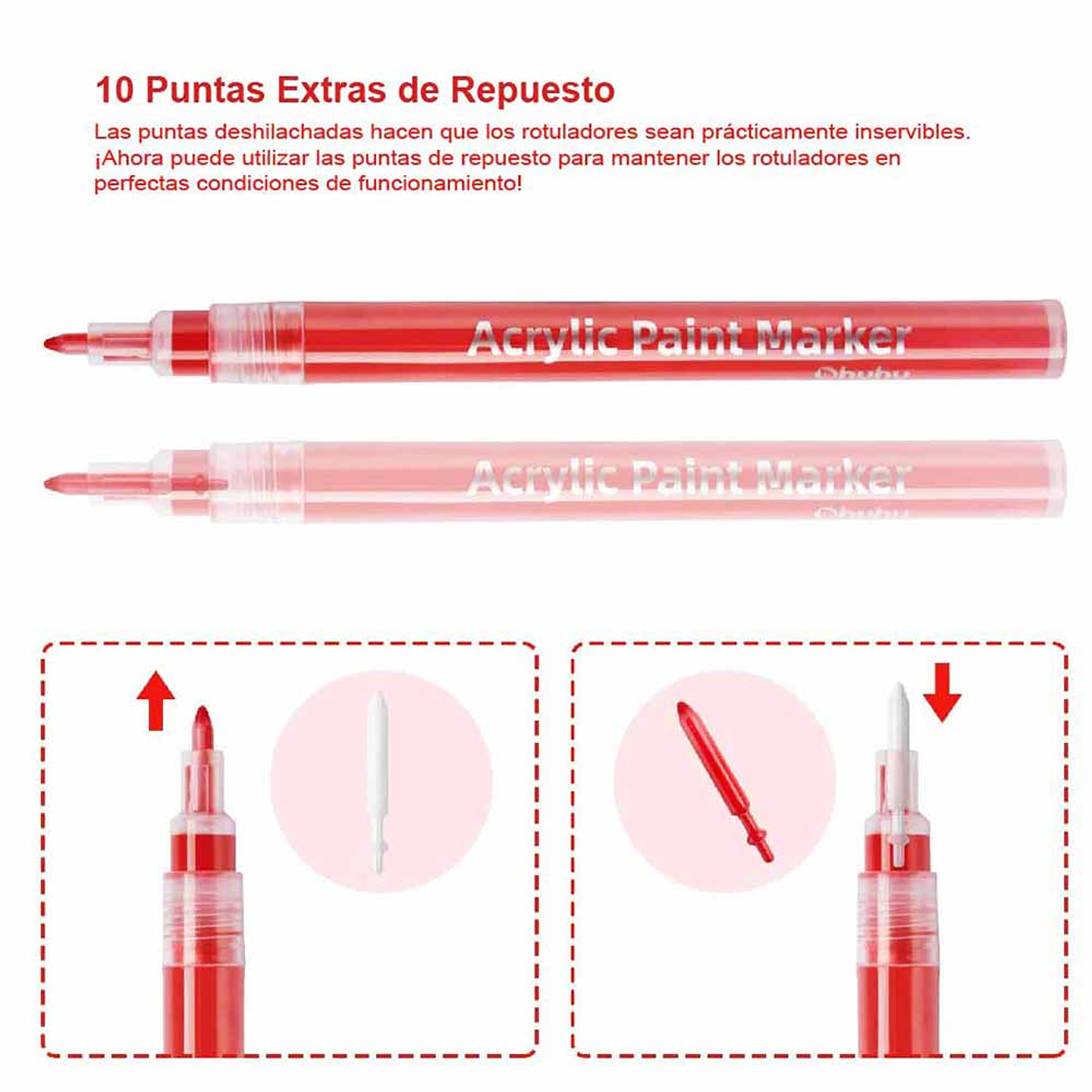 OHUHU 40 MARCADORES ACRILICOS PARA MANUALIDADES  3