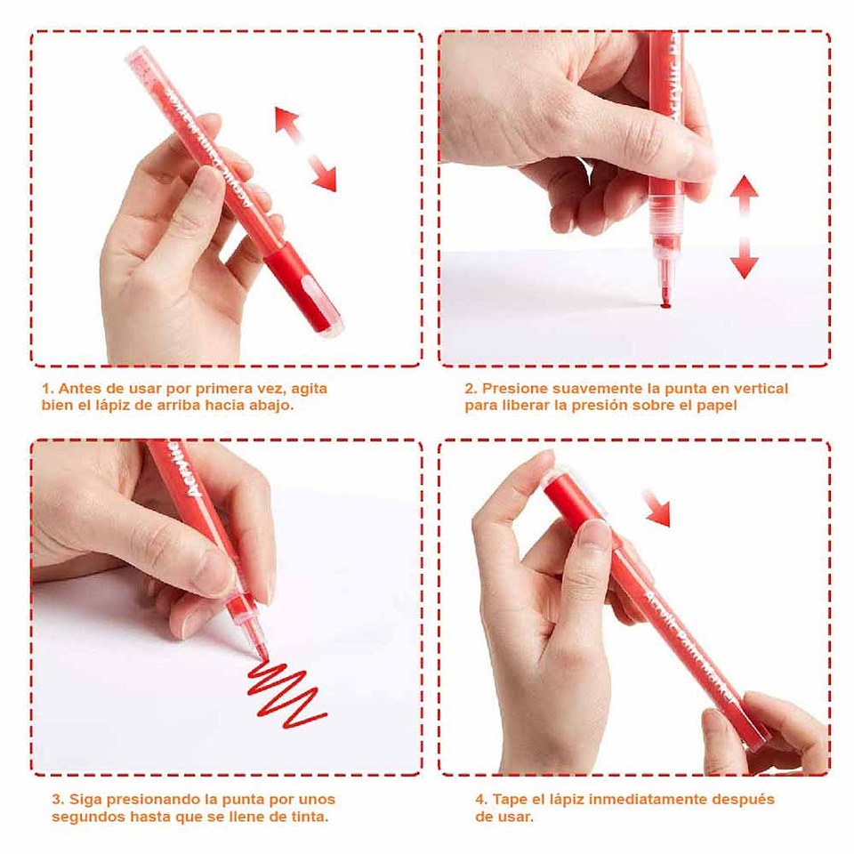 OHUHU 40 MARCADORES ACRILICOS PARA MANUALIDADES  8