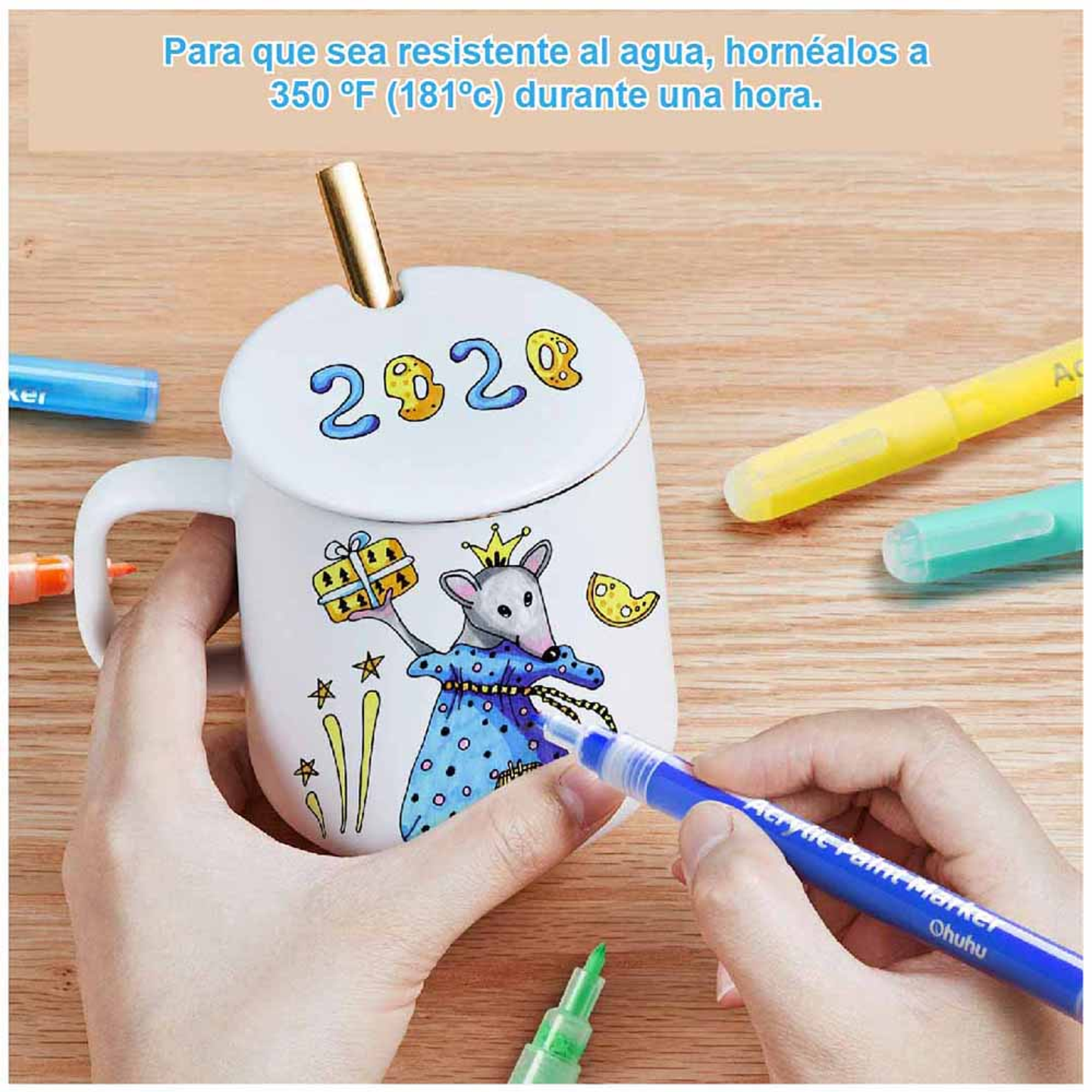 OHUHU 40 MARCADORES ACRILICOS PARA MANUALIDADES  9