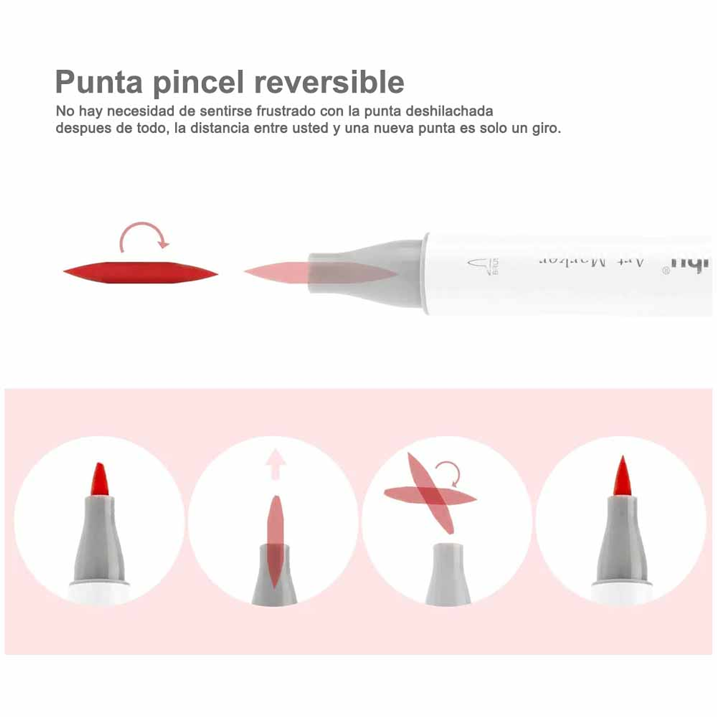 OHUHU 72 MARCADORES DE ALCOHOL + 1 BLENDER. PINCEL & BISELADA 4