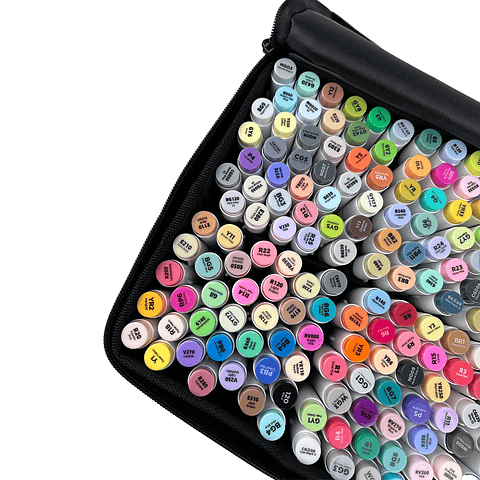 OHUHU 216 MARCADORES DE ALCOHOL + 1 BLENDER.  PINCEL & FINA 