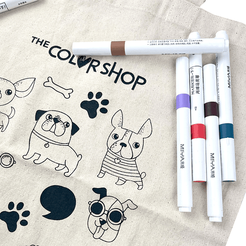 SET BOLSA DOG + 6 MARCADORES