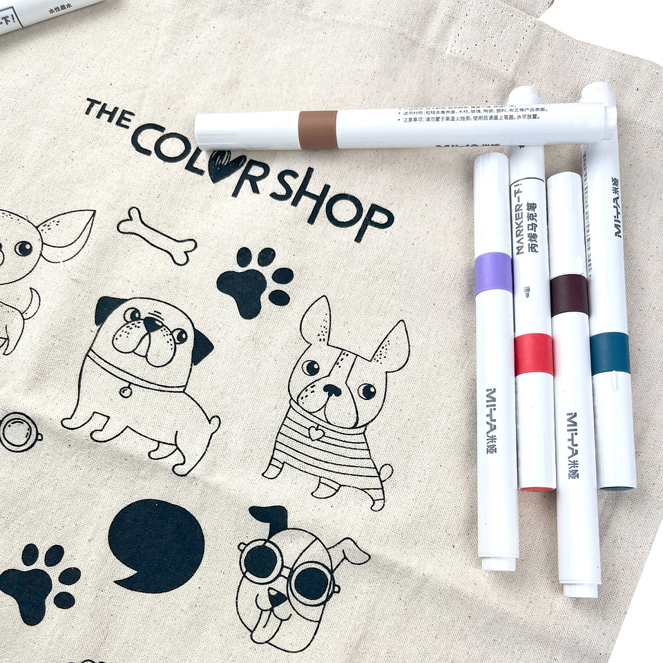 SET BOLSA DOG + 6 MARCADORES 2