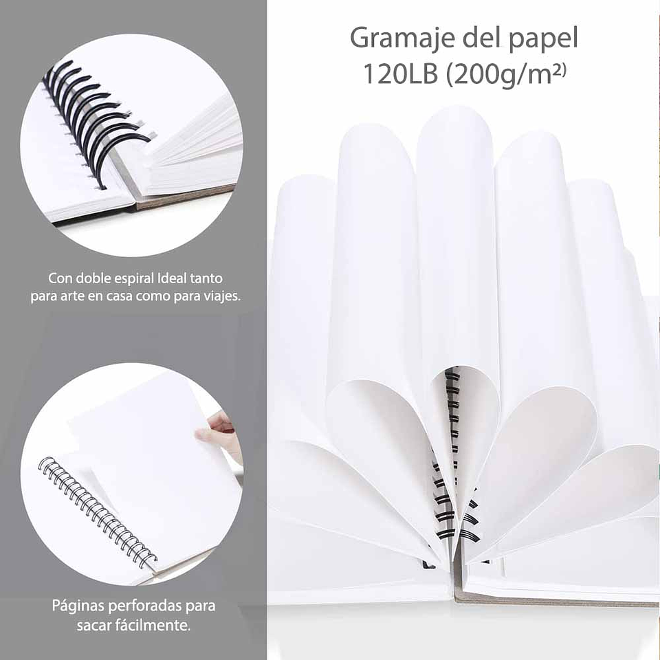 OHUHU BLOCK MIX MEDIA PAD PARA TÉCNICAS SECAS Y HÚMEDAS  2