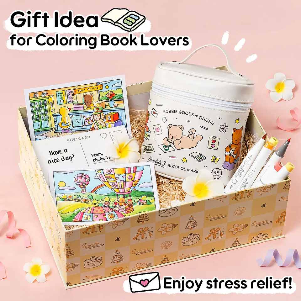 MARCADORES OHUHU 48 COLORES HONOLULU B (PINCEL Y PUNTA FINA) X BOBBIE GOODS 6