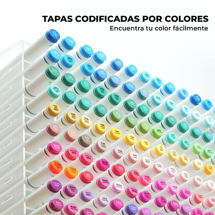 OHUHU 160 MARCADORES DE ALCOHOL + 1 BLENDER FINA Y BISELADA  8