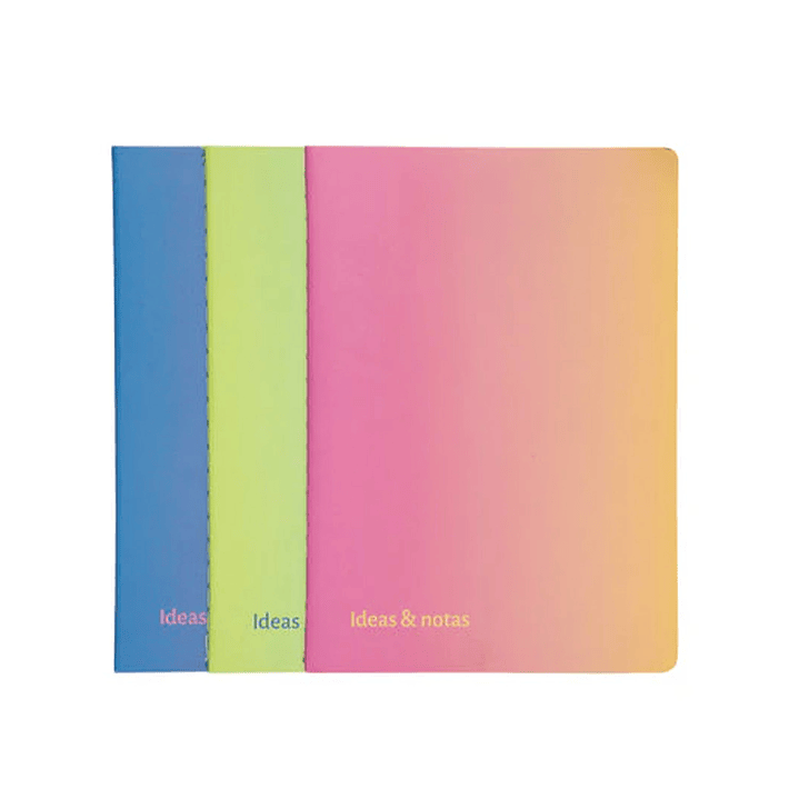 SET 3 LIBRETAS A5 PASTEL DEGRADE  6