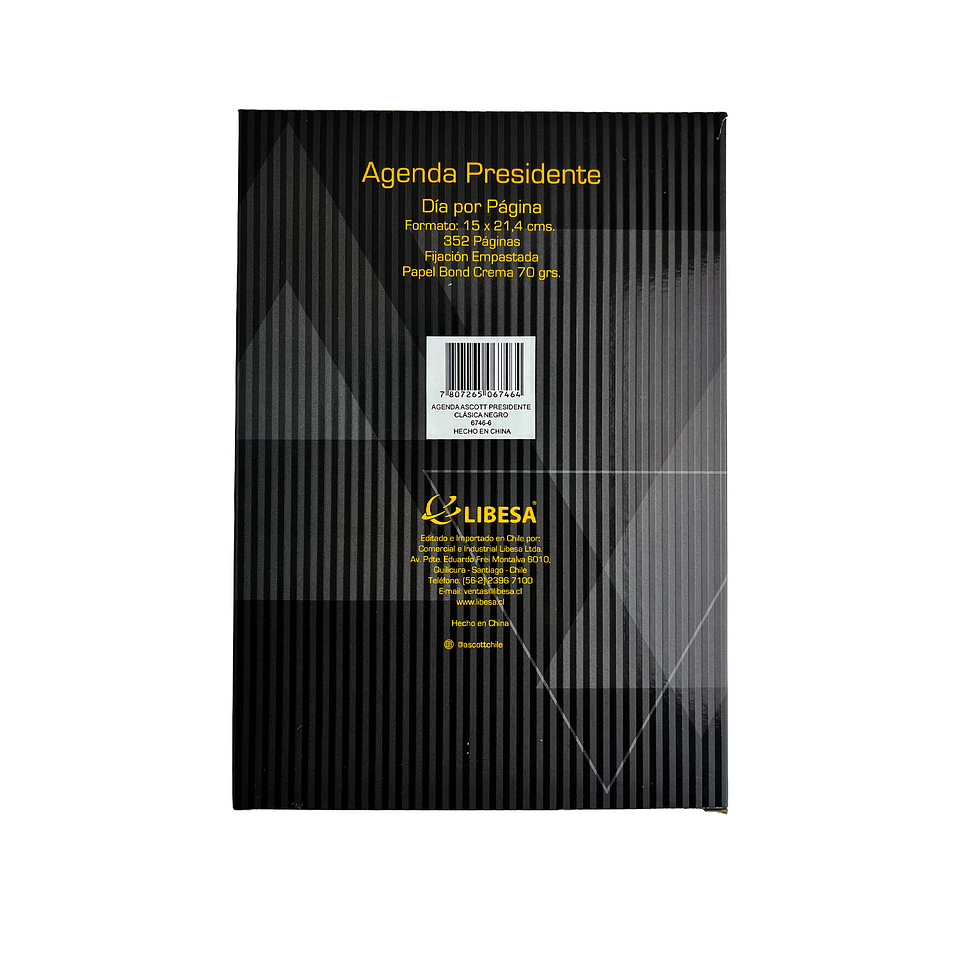 AGENDA ASCOTT PRESIDENTE CLASICA NEGRO  6