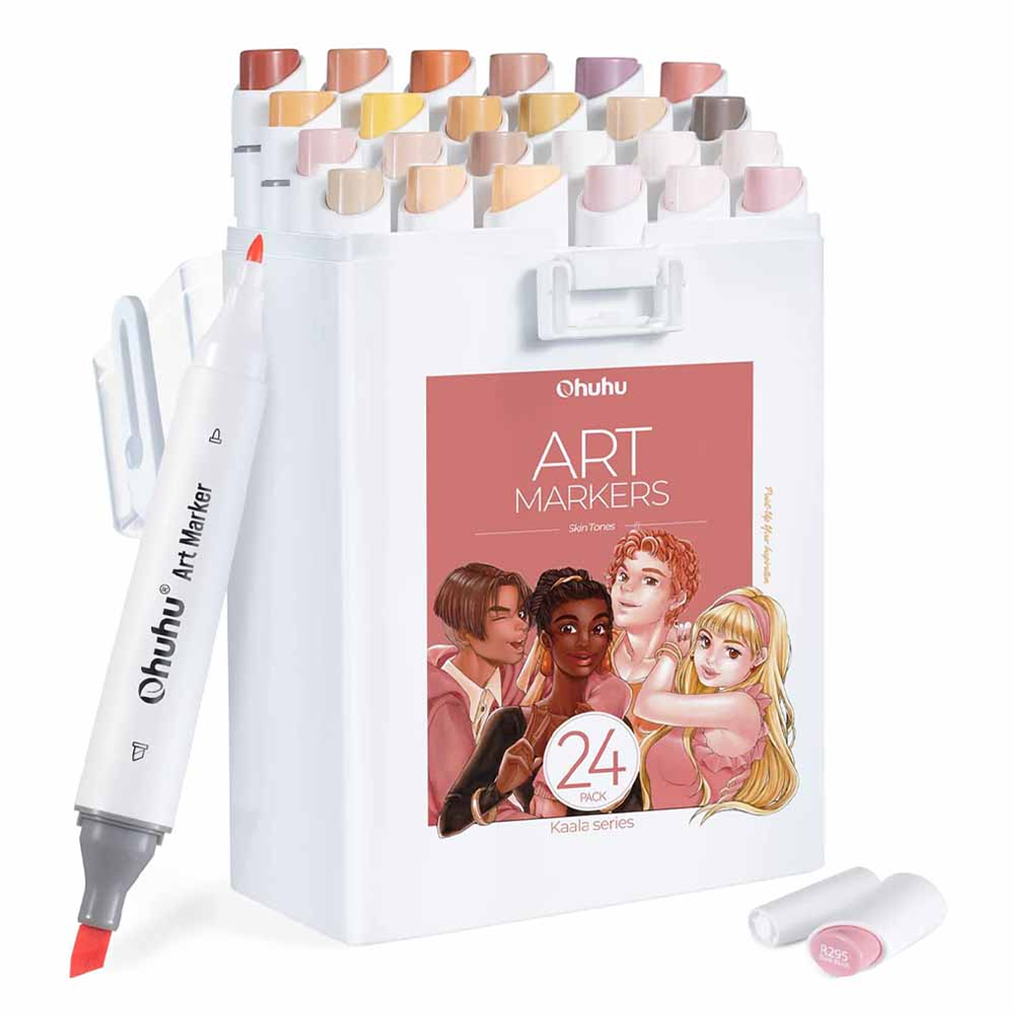 OHUHU 24 MARCADORES ALCOHOL PIEL FINA Y BISELADA DELGADO  1